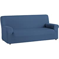 textil-home Funda de Sofá Elástica TEIDE- 1 Plaza - Desde 70 a 100 cm. Color Azul